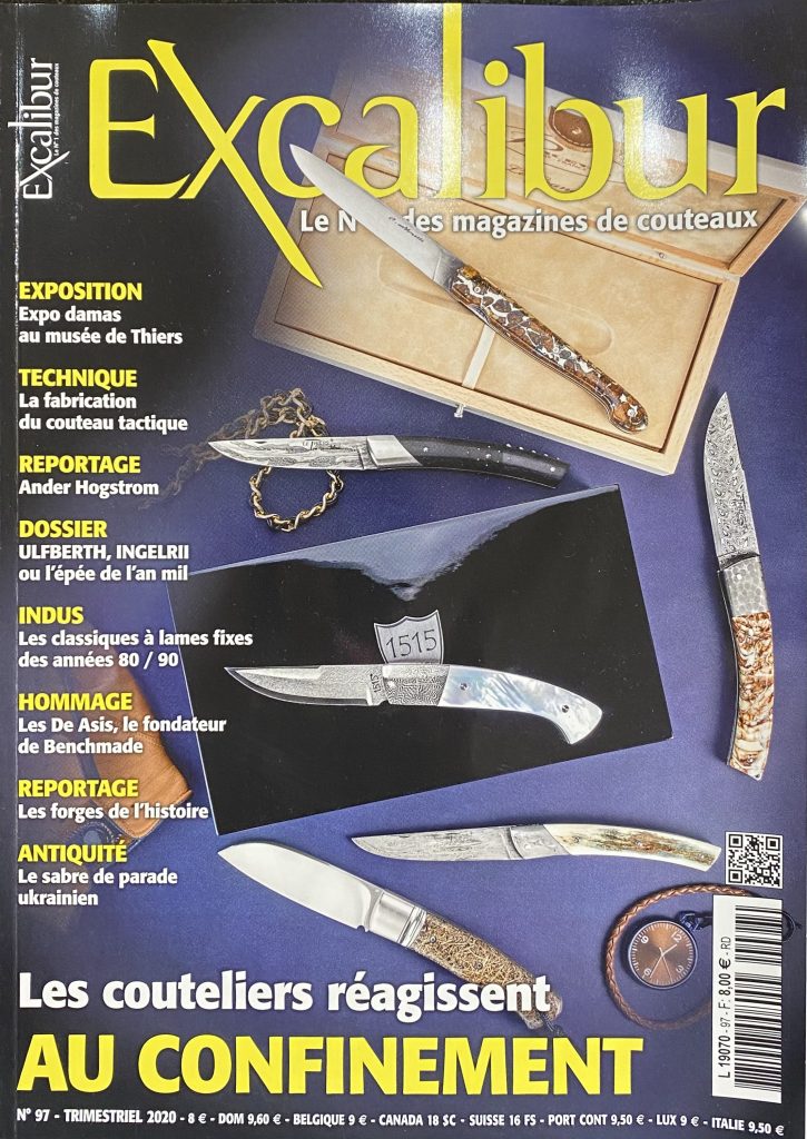 Excalibur numéro 97, magazine spécialisé en coutellerie 