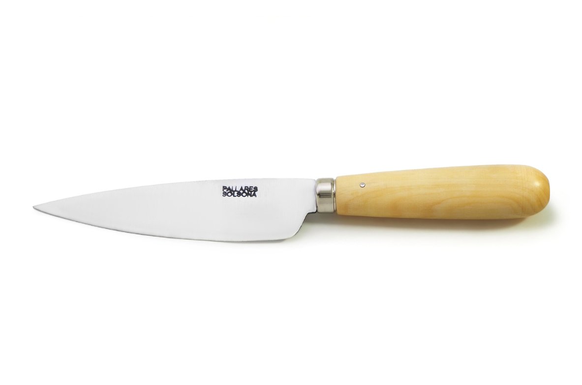 Couteau de chef 11,5 cm Pallarès Solsona avec lame en acier carbone et manche en buis