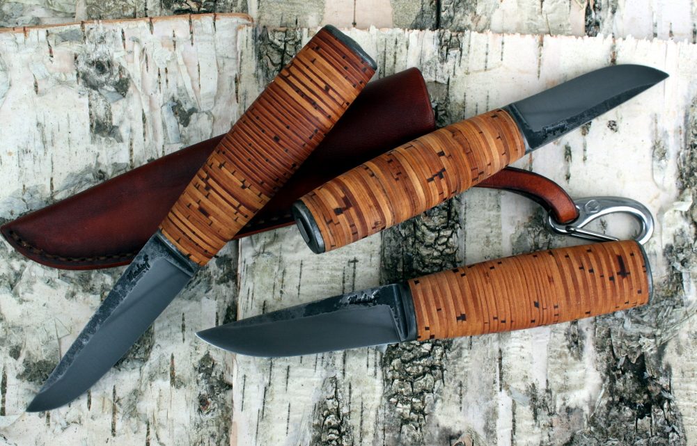 Couteaux nordiques F type puukko fabriqués par Frédéric Maschio