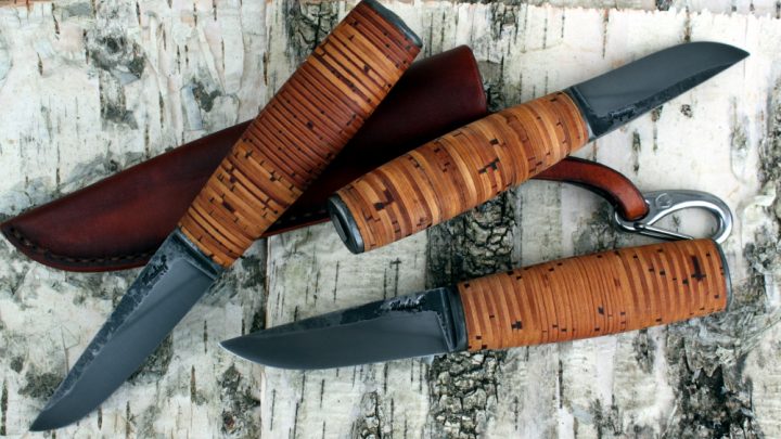 Couteaux nordiques F type puukko fabriqués par Frédéric Maschio