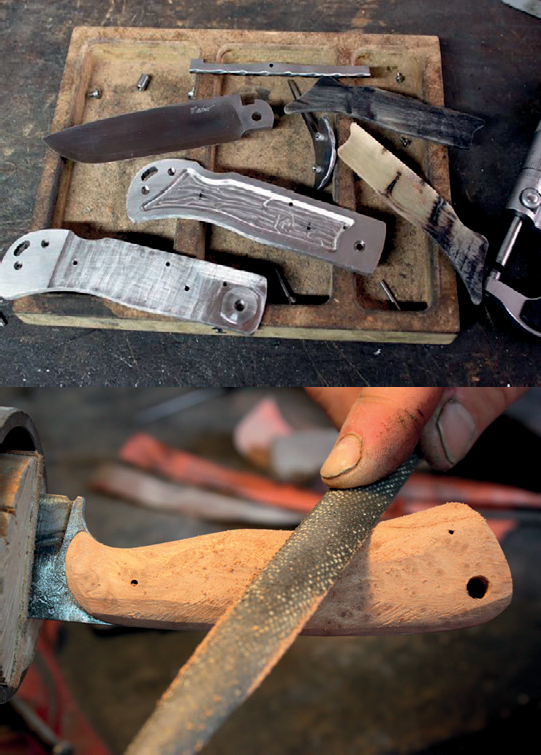 Fabrication des couteaux de Frédéric Maschio