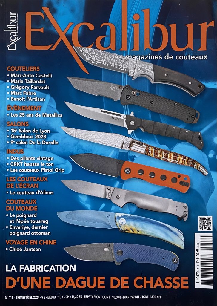 Magazine Excalibur n°111, magazine spécialisé dans le monde du couteau