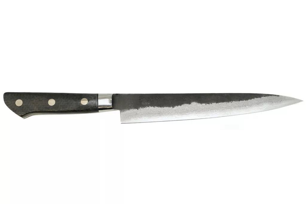 Couteau sujihiki japonais Tojiro Handmade Aogami Super Damas, lame de 21 cm